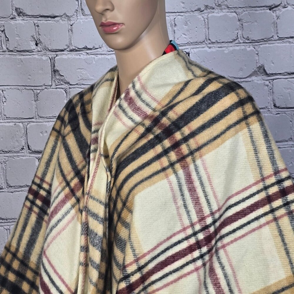 Woolrich Soft Plaid Earthtone Shawl, Women's One Size
